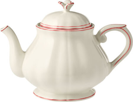 Gien Filet Coral Teapot 1839CTH248