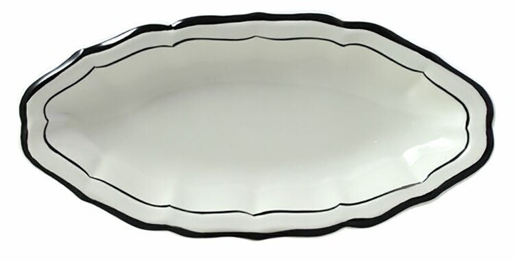 Gien Filet Midnight Pickle Dish 1829CRAV22