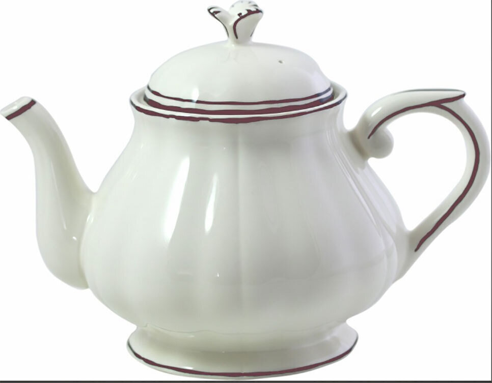 Gien Filet Pivoine Teapot 1831CTH248