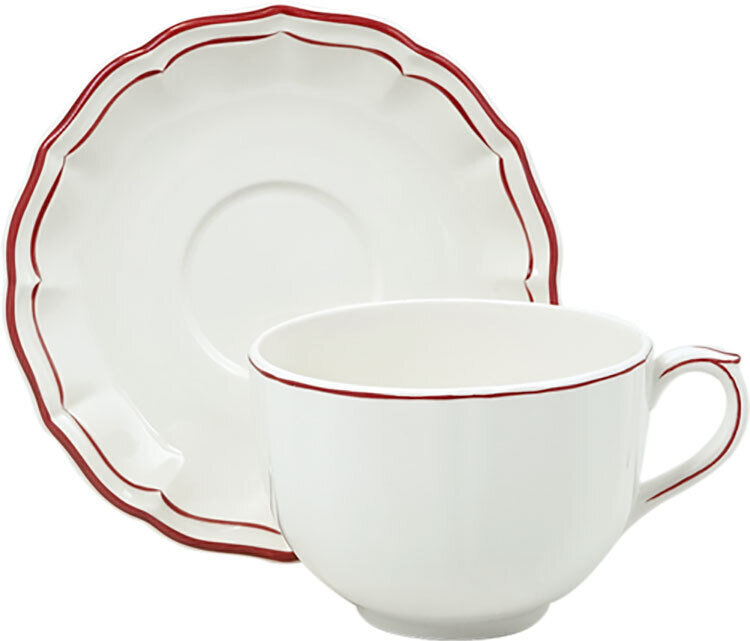 Gien Filet Rouge Breakfast Saucer 1830SDEJ22, MPN: 1830SDEJ22, 840769083285