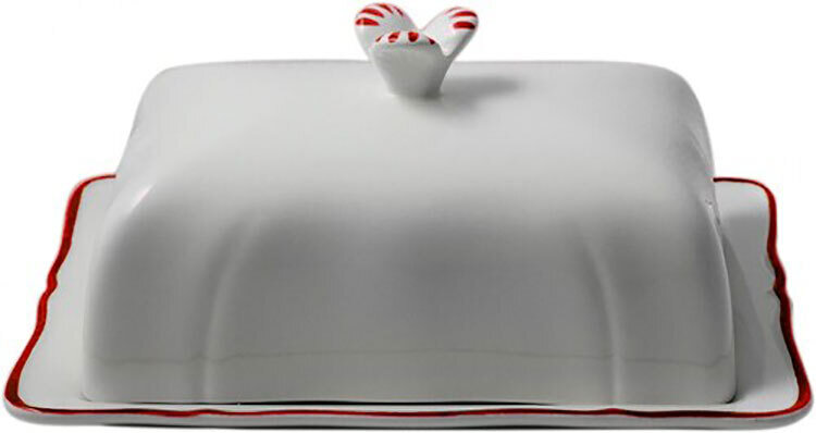 Gien Filet Rouge Butter Dish 1830CBEU22, MPN: 1830CBEU22, 840769034621