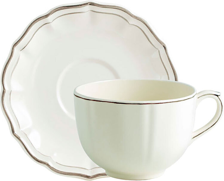 Gien Filet Taupe Jumbo Cup &amp; Saucer 16921PTJ26, MPN: 16921PTJ26, 840769059778