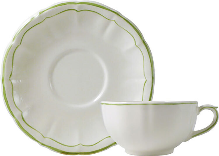 Gien Filet Vert Jumbo Cup &amp; Saucer 16451PTJ26, MPN: 16451PTJ26, 840769059846
