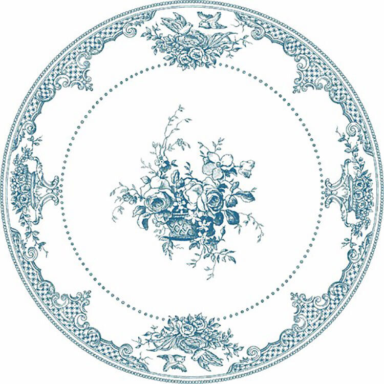 Gien Les Depareillees Blue Dessert Plate Fleurs 1849ADE126