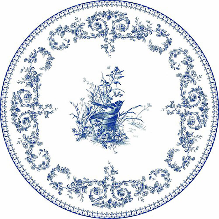 Gien Les Depareillees Blue Dessert Plate Oiseau 1849ADE326