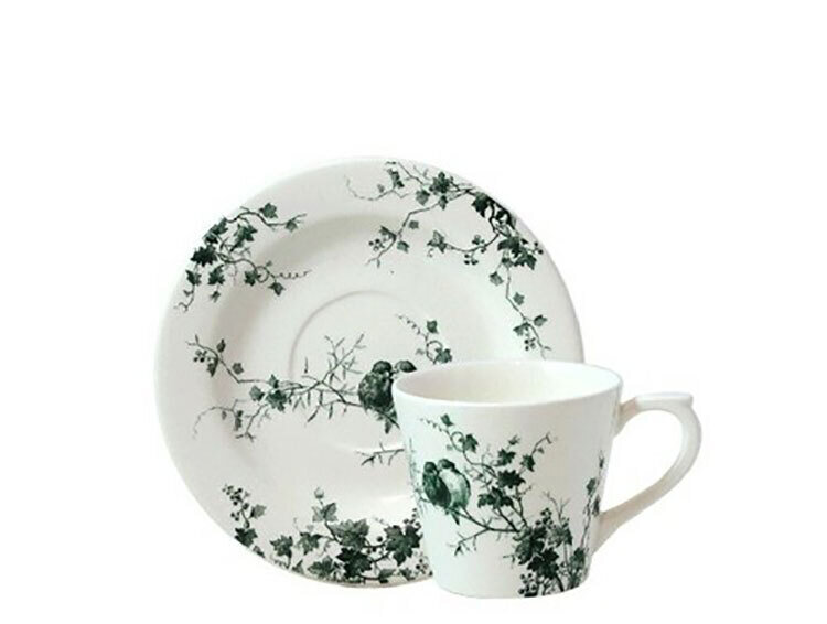 Gien Les Oiseaux Tea Cups & Saucers 18402PTC48