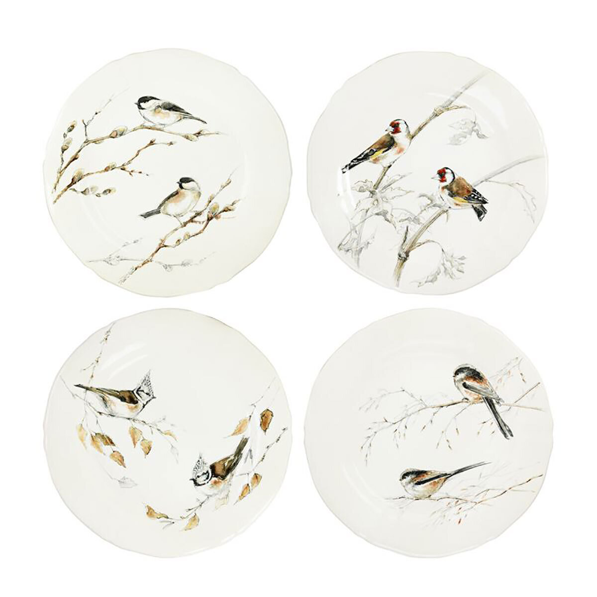 Gien Les Oiseaux De La Foret Dessert Plates Assorted 1854B4AD26, MPN: 1854B4AD26, 3660838019642