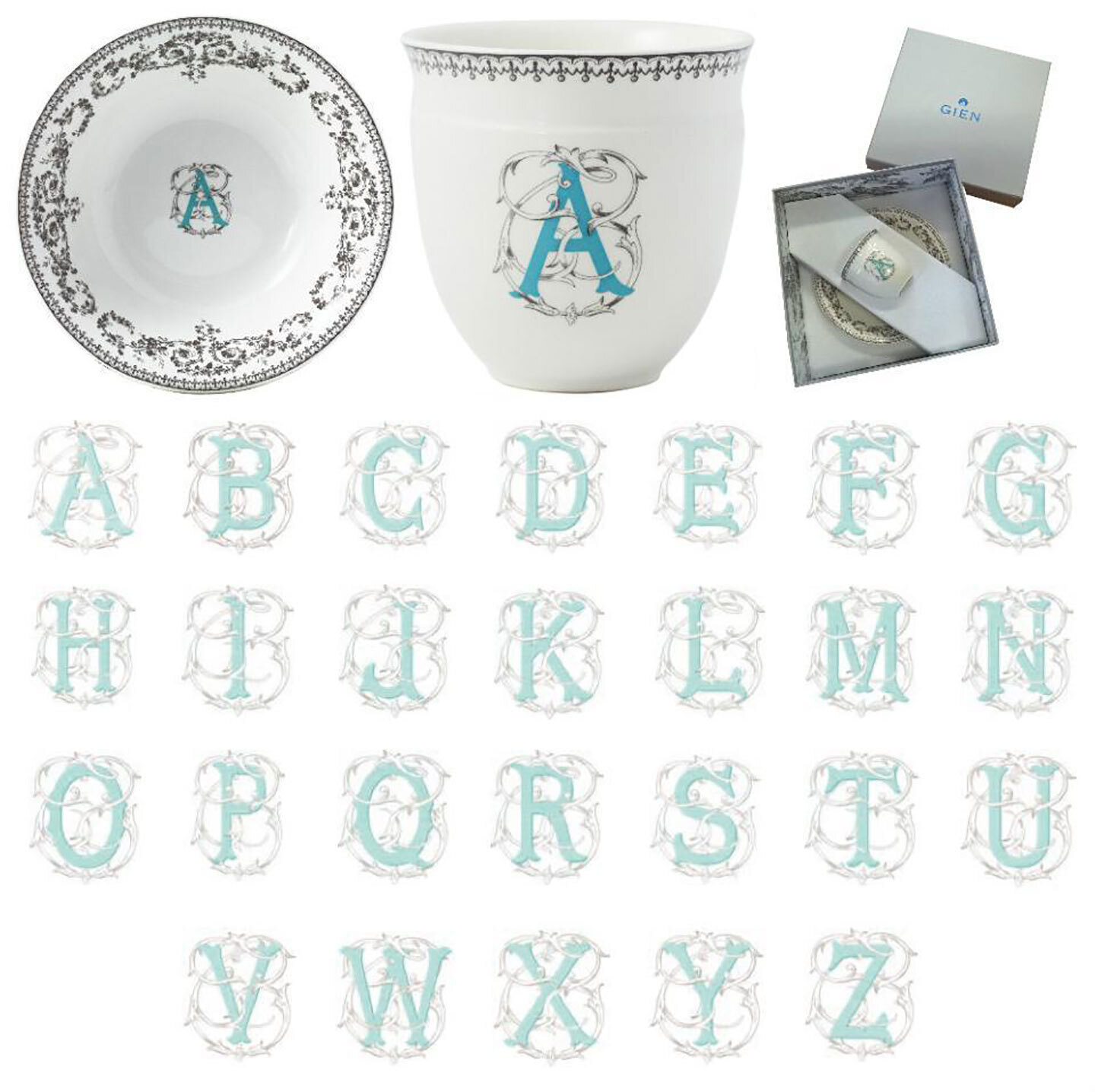 Gien Mon Premier Gien Child&#39;s Set (Tumbler Cereal Bowl) S 1814C2BS00, MPN: 1814C2BS00, 840769008905