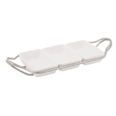 Sambonet New Living Rectangular Hors DOeuvre Tray Set 56424S03, MPN: 56424S03, 790955000094