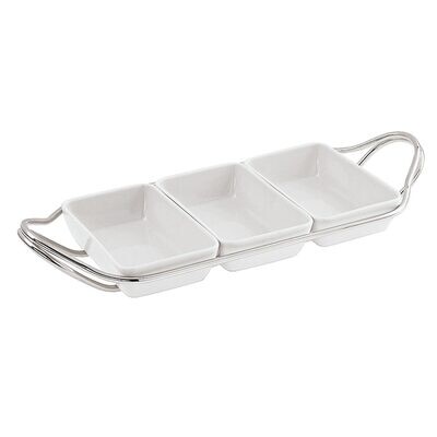 Sambonet New Living Rectangular Hors DOeuvre Tray Set 55424L03, MPN: 55424L03, 790955025578