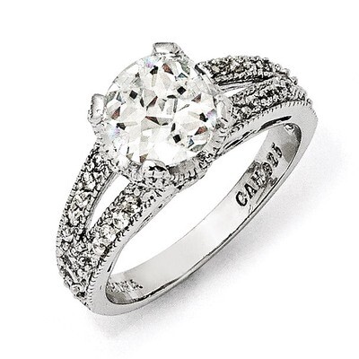 Cheryl M Checker-cut Cubic Zirconia Ring Sterling Silver QCM120, MPN: QCM120, 886774014319