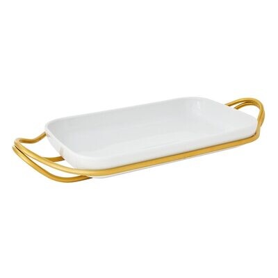 Sambonet New Living Rectangular Porcelain Dish Set 56402G41, MPN: 56402G41, 790955025639