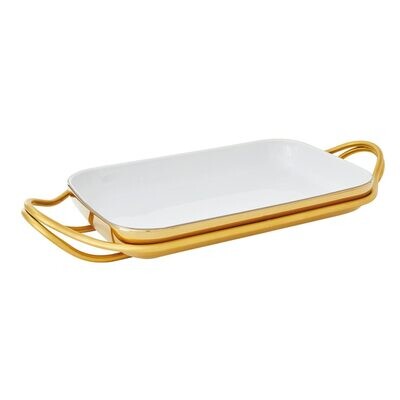 Sambonet New Living Rectangular Porcelain Dish Set 55402D41, MPN: 55402D41, 790955025752