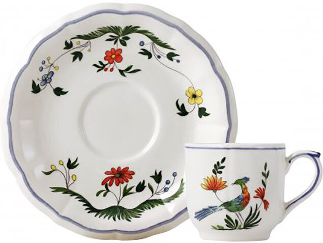 Gien Oiseaux De Paradis Espresso Saucer 0111SCAF22, MPN: 0111SCAF22, 840769002453