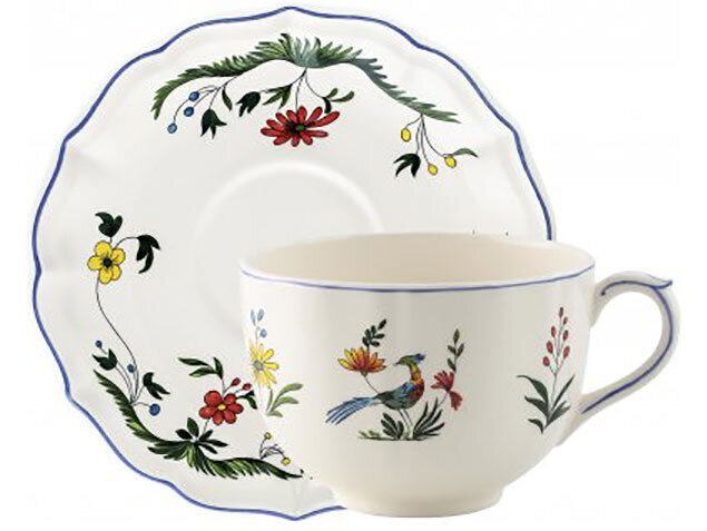 Gien Oiseaux De Paradis Jumbo Cup &amp; Saucer 01111PTJ26, MPN: 01111PTJ26, 840769059877
