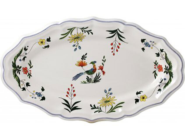 Gien Oiseaux De Paradis Oval Platter Small 0111COV422, MPN: 0111COV422, 840769001593