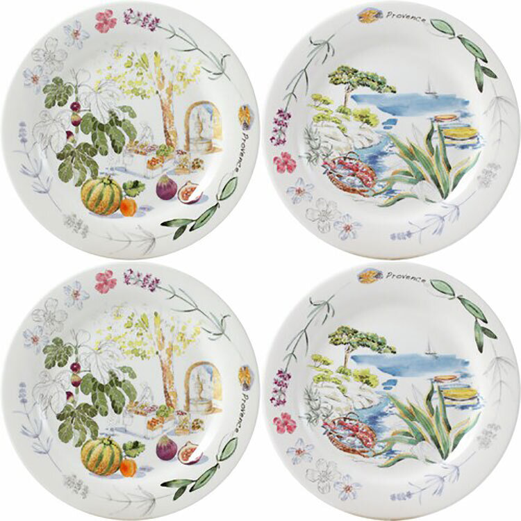 Gien Provence Canape Plates Assorted 1774B4MX50