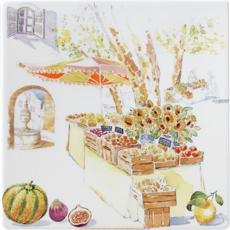 Gien Provence Square Plate Small 1774CCCP01, MPN: 1774CCCP01, 840769096452