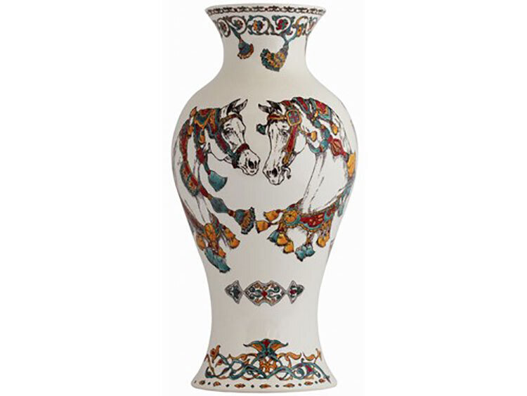 Gien Chevaux Du Vent Handpainted Japanese Potiche 1771CPJA00, MPN: 1771CPJA00, 840769027043