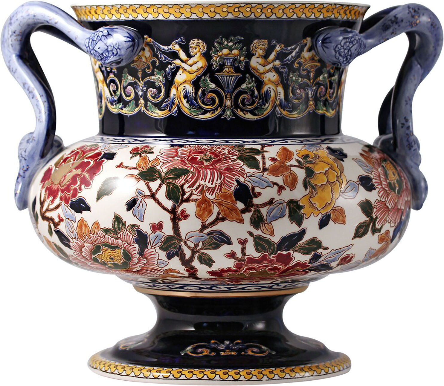 Gien Renaissance Imperiale Vase Serpents Renaissance Imperiale Or 1767CVSE31