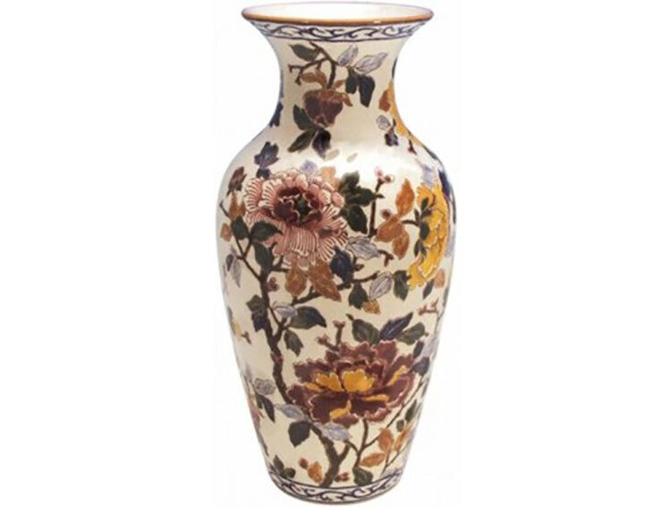 Gien Pivoines Fluted Vase 2 0120CPO231
