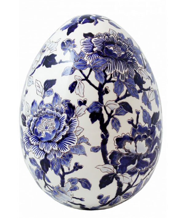 Gien Pivoines Bleues Egg Large 1665COE400