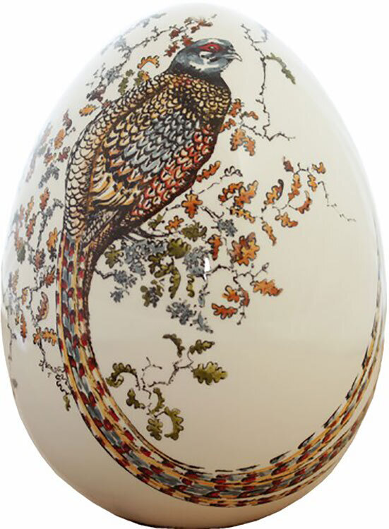 Gien Sologne Handpainted Egg Large Pheasant 1819COE400