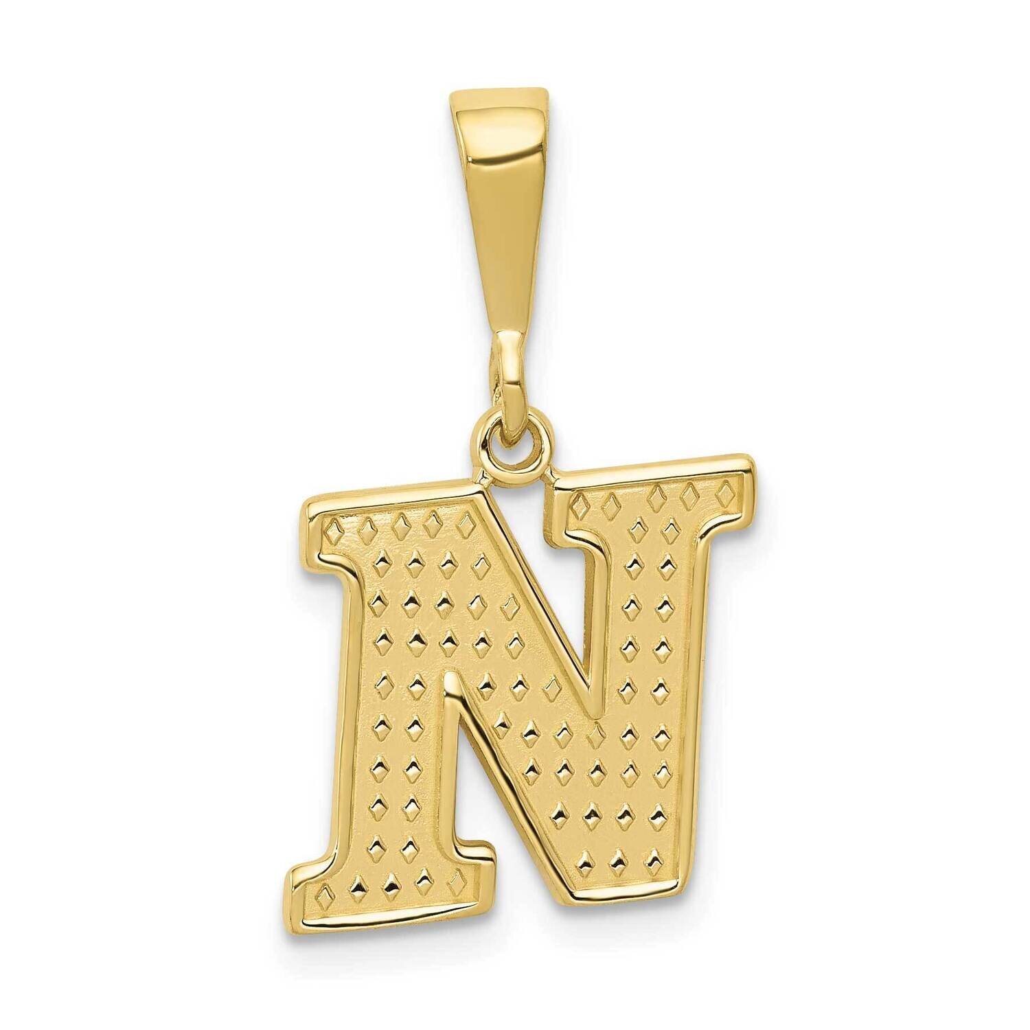 Initial N Pendant 10k Gold 10C1449-N, MPN: 10C1449-N,