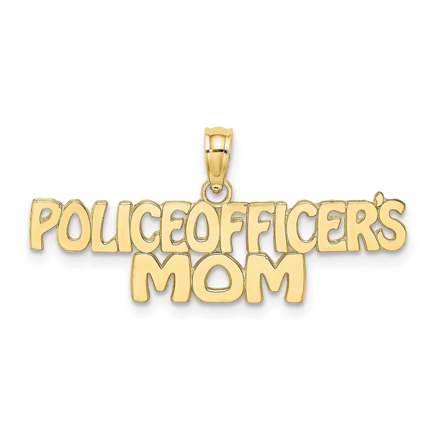 Police Officer's Mom Charm 10k Gold 10C3100