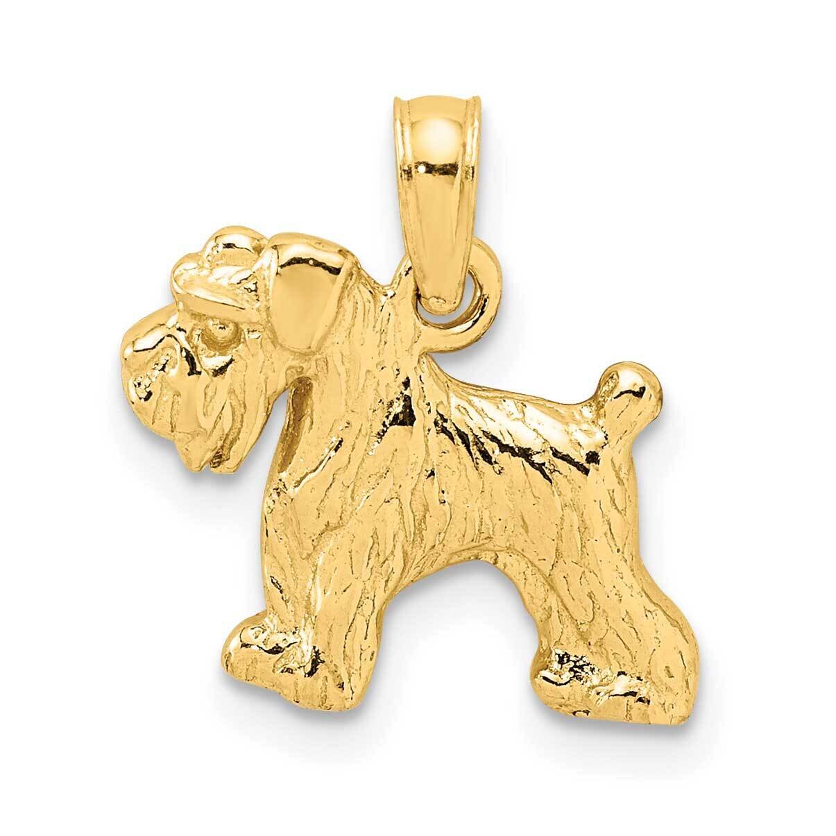 Schnauzer Dog Pendant 10k Gold 10C3509