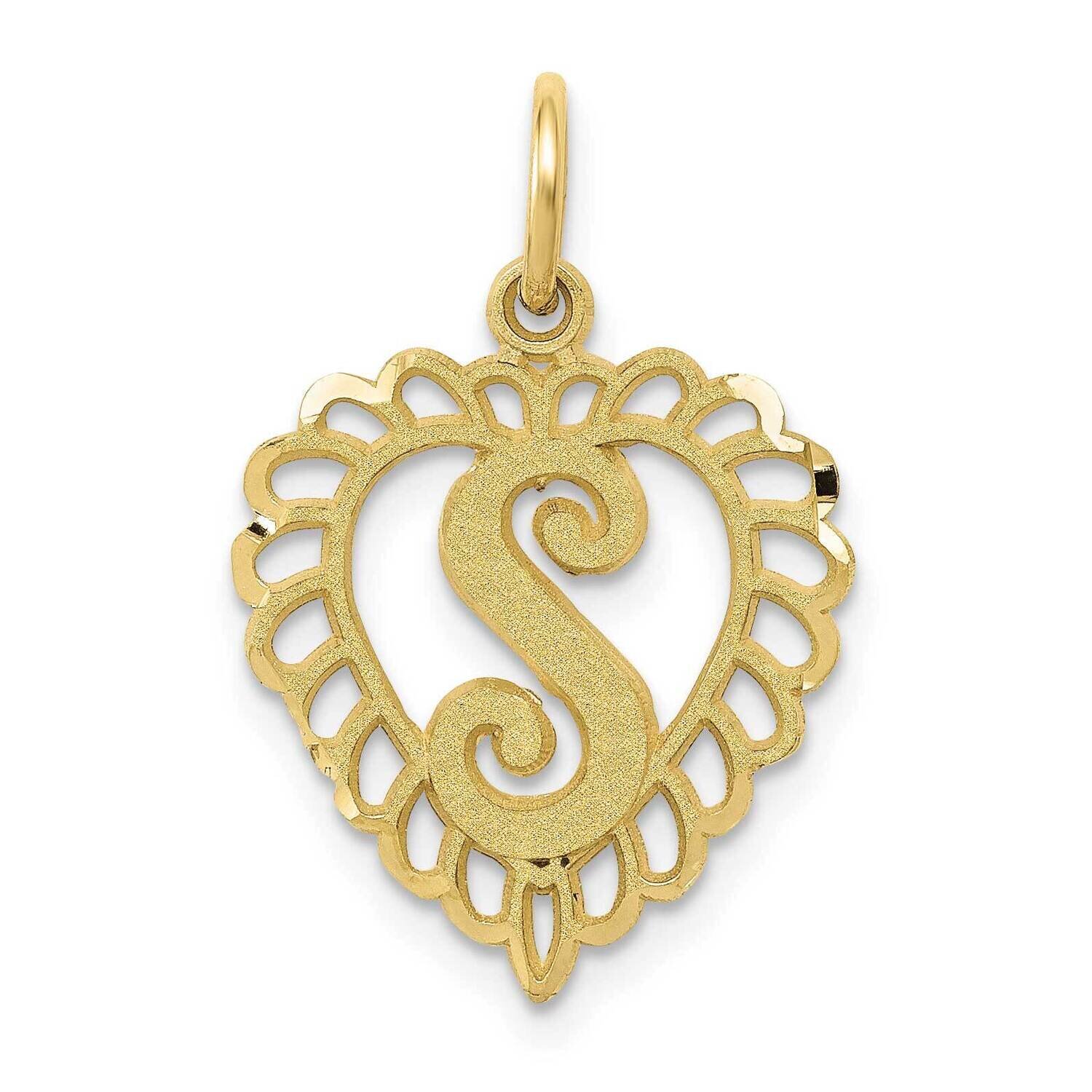 Initial S Charm 10k Gold 10C568S