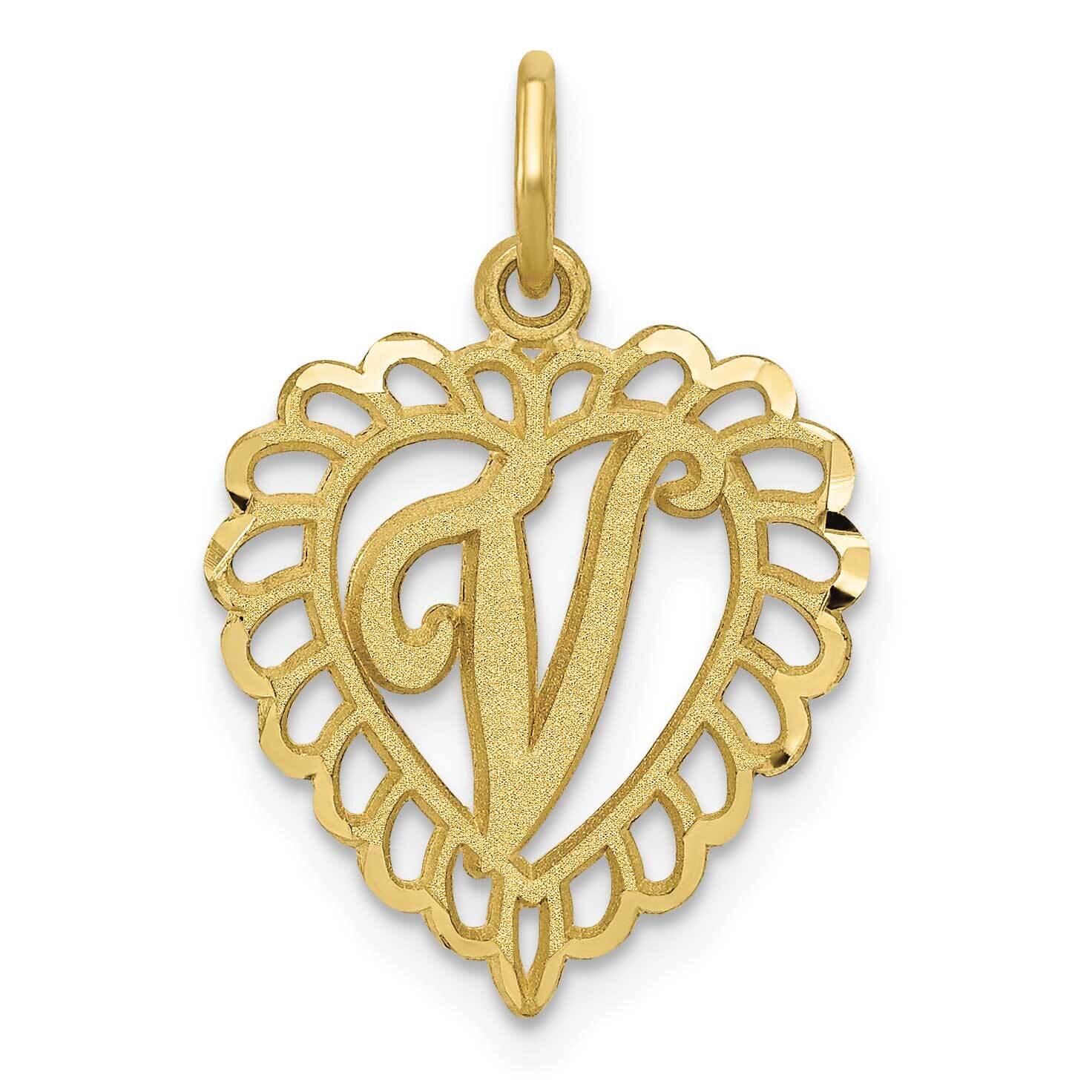 Initial V Charm 10k Gold 10C568V, MPN: 10C568V,