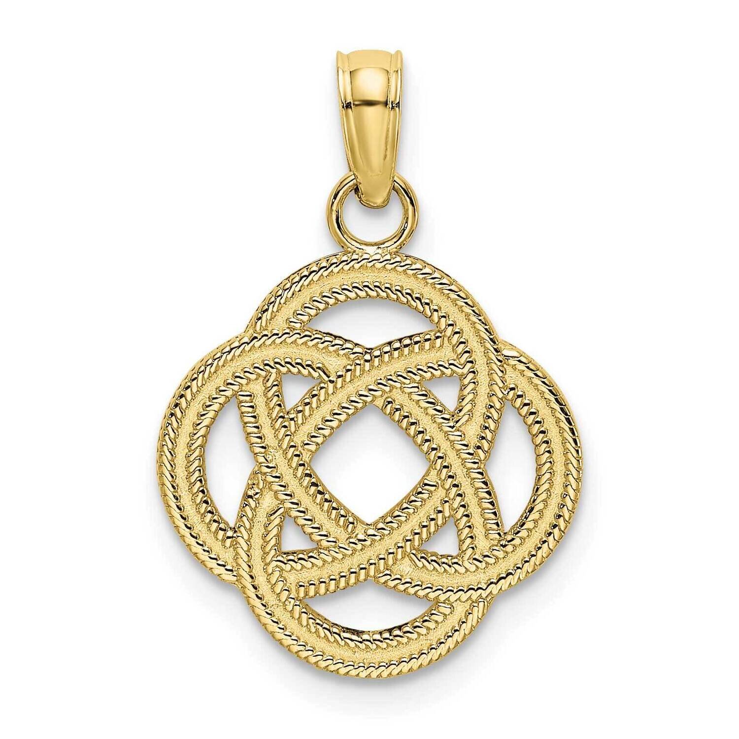 Celtic Eternity Knot Circle Charm 10k Gold Small 10K7214