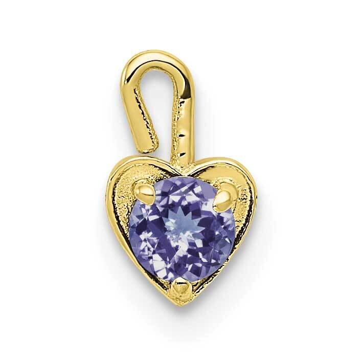 June Synthetic Birthstone Heart Charm 10k Gold 10M349