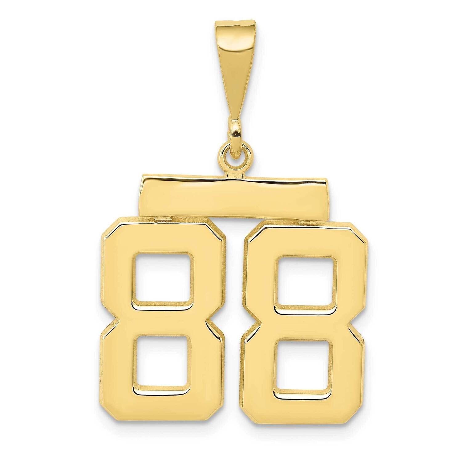 Polished Number 88 Charm 10k Gold Casted Medium 10MP88, MPN: 10MP88,