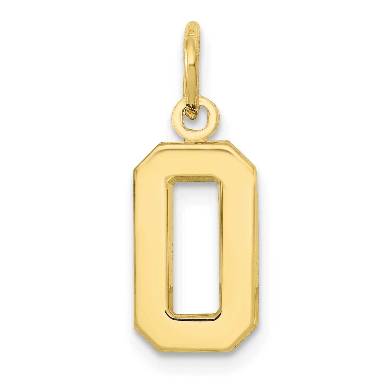 Polished Number 0 Charm 10k Gold Casted Small 10SP00, MPN: 10SP00,