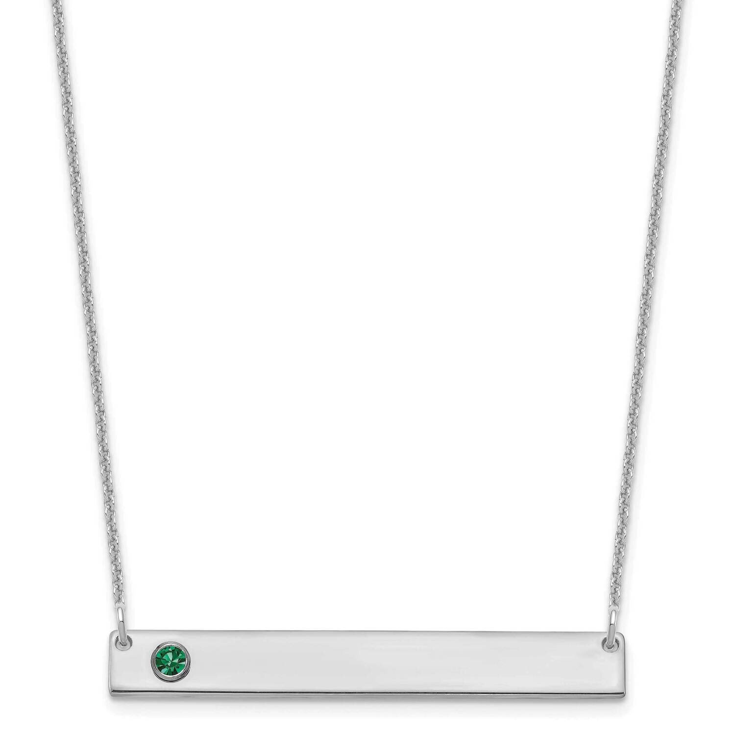 1 Birthstone with 18k Gold Bezel Large Bar Necklace 10k White Gold 10XNA1085/1W, MPN: 10XNA1085/1W,
