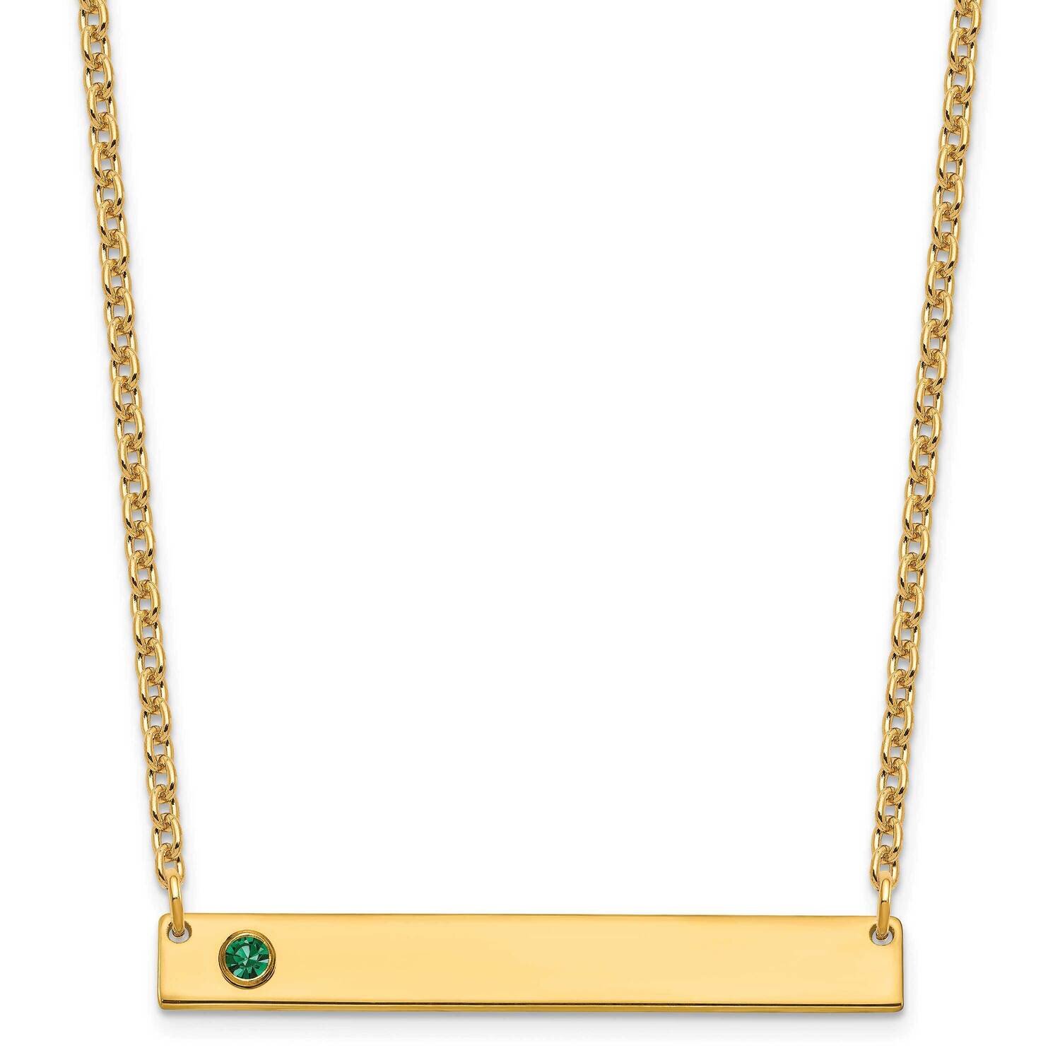 1 Birthstone with 18k Gold Bezel Large Bar Necklace 10k Gold 10XNA1085/1Y, MPN: 10XNA1085/1Y,