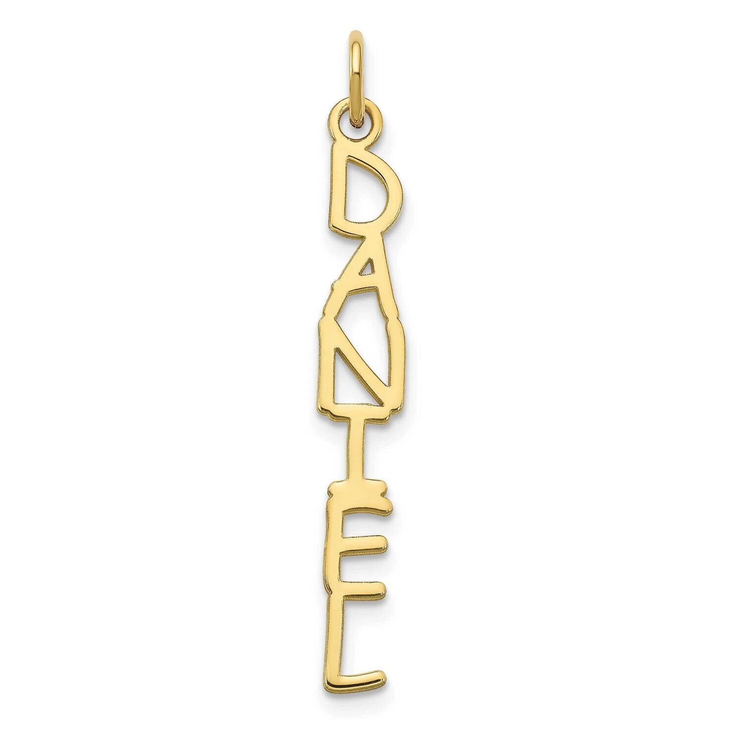 Comic Sans Font Vertical Name Plate Charm 10k Gold 10XNA1168Y, MPN: 10XNA1168Y,