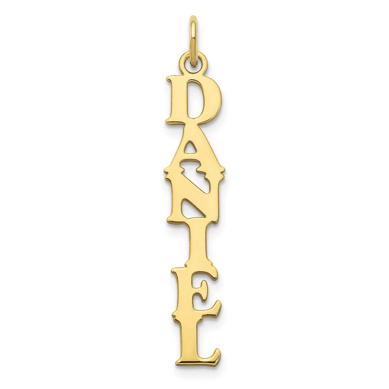 Cooper Font Vertical Name Plate Charm 10k Gold 10XNA1170Y, MPN: 10XNA1170Y,
