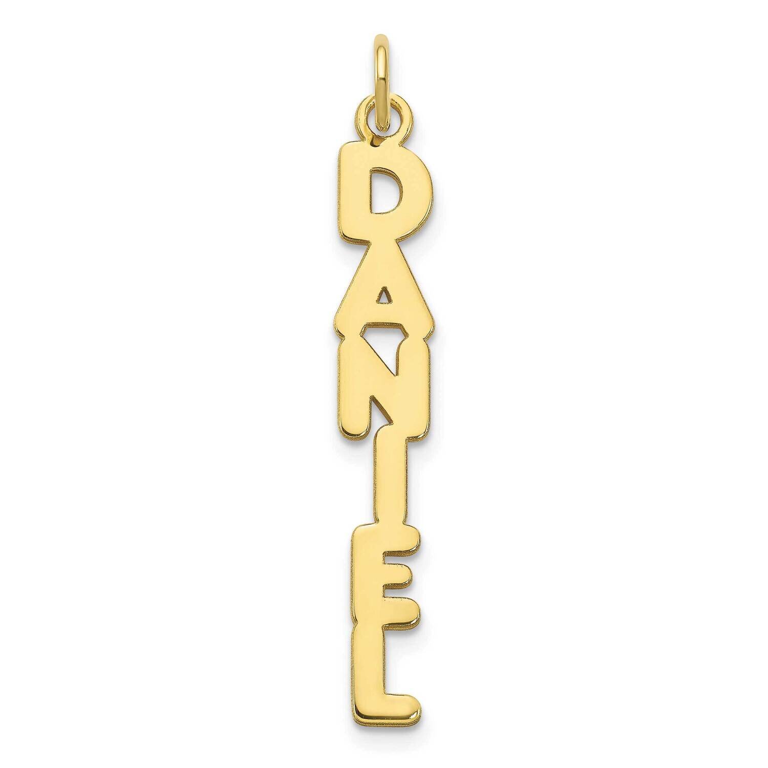 Kimberly Font Vertical Name Plate Charm 10k Gold 10XNA1172Y