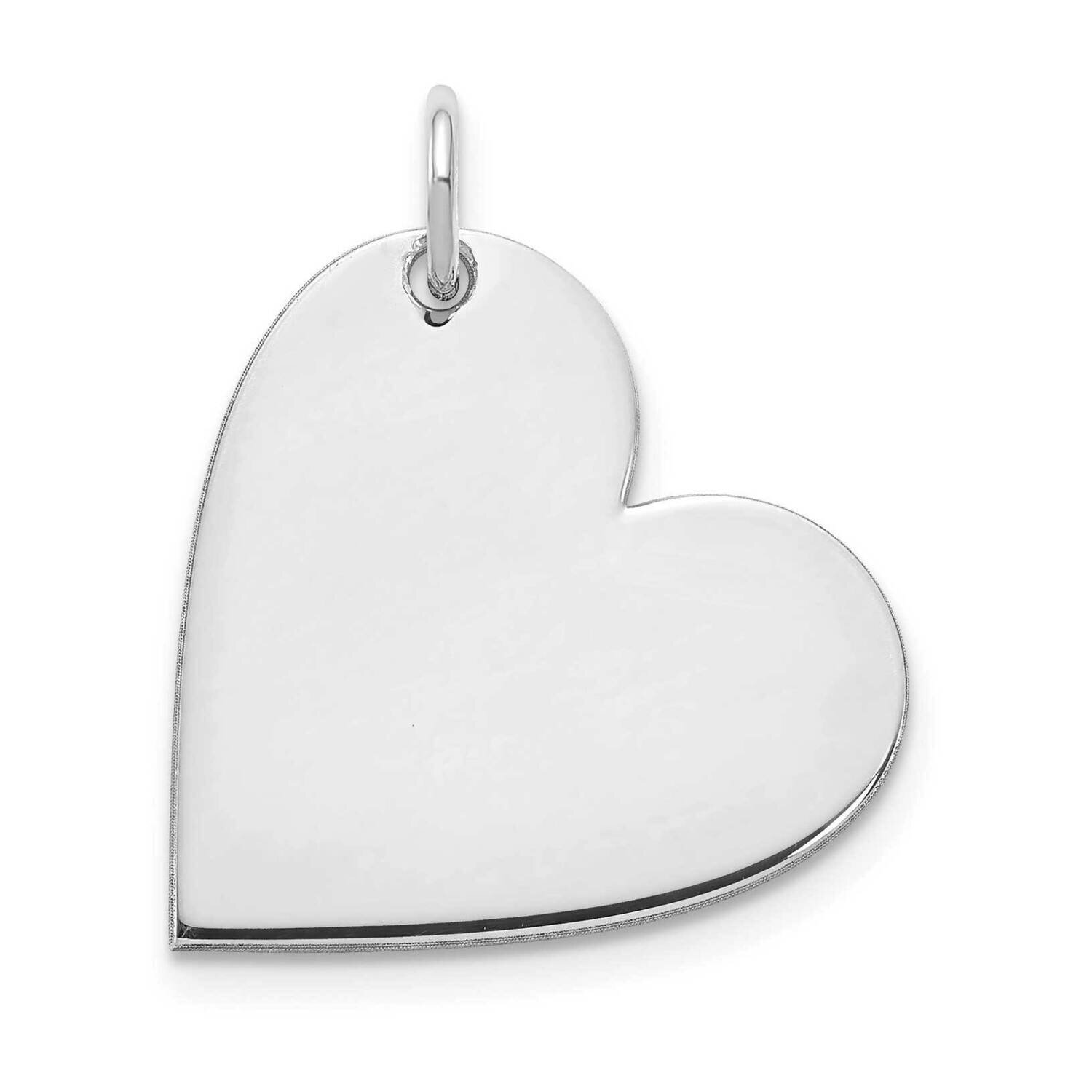 Blank Heart Charm 10k White Gold 10XNA1194W