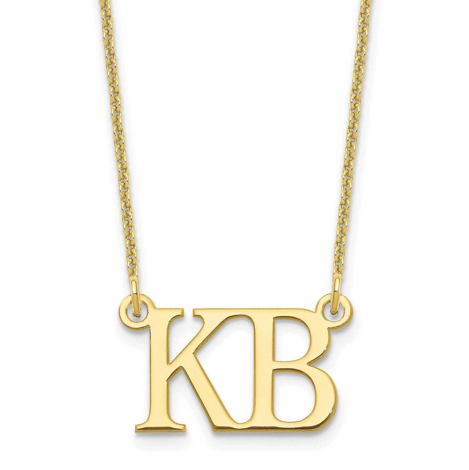 2 Initial Necklace 10k Gold Large 10XNA1248Y, MPN: 10XNA1248Y, 196904158814