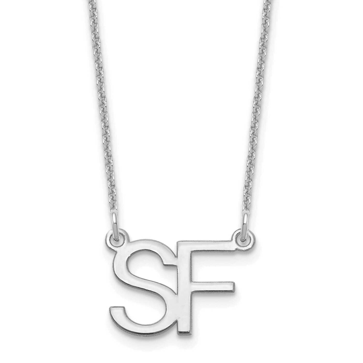 2 Initial Necklace 10k White Gold Large 10XNA1249W, MPN: 10XNA1249W,