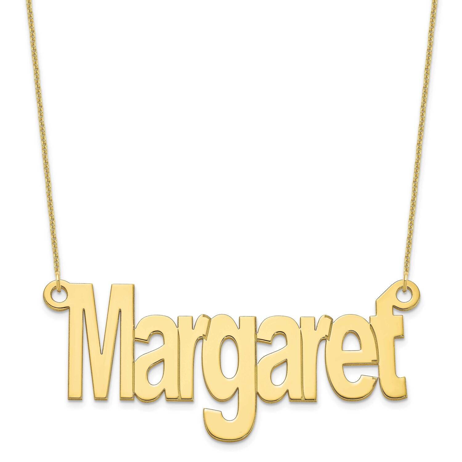 Name Plate Necklace 10k Gold Large 10XNA1261Y, MPN: 10XNA1261Y,