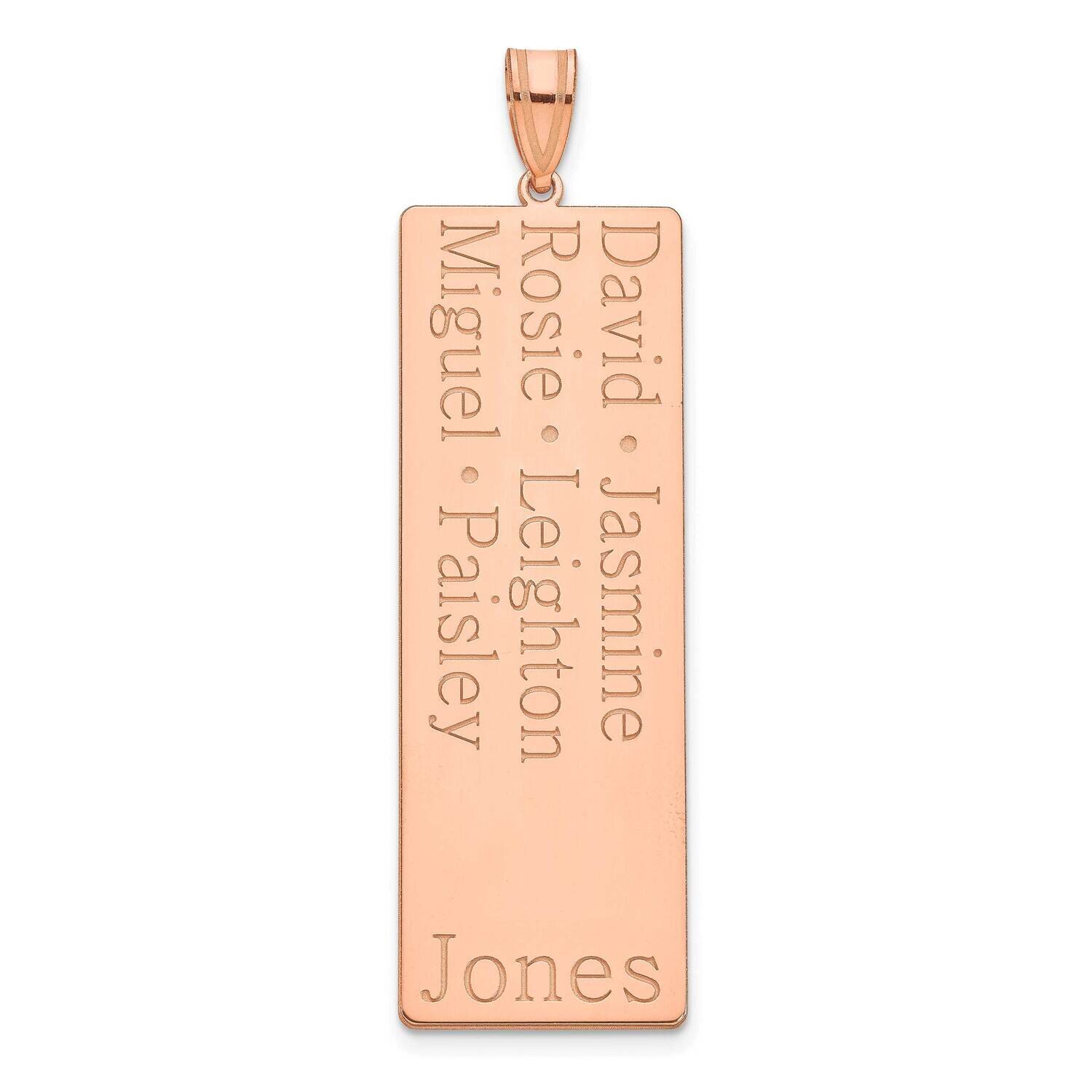 6 Name Family Pendant 10k Rose Gold 10XNA1280R, MPN: 10XNA1280R,
