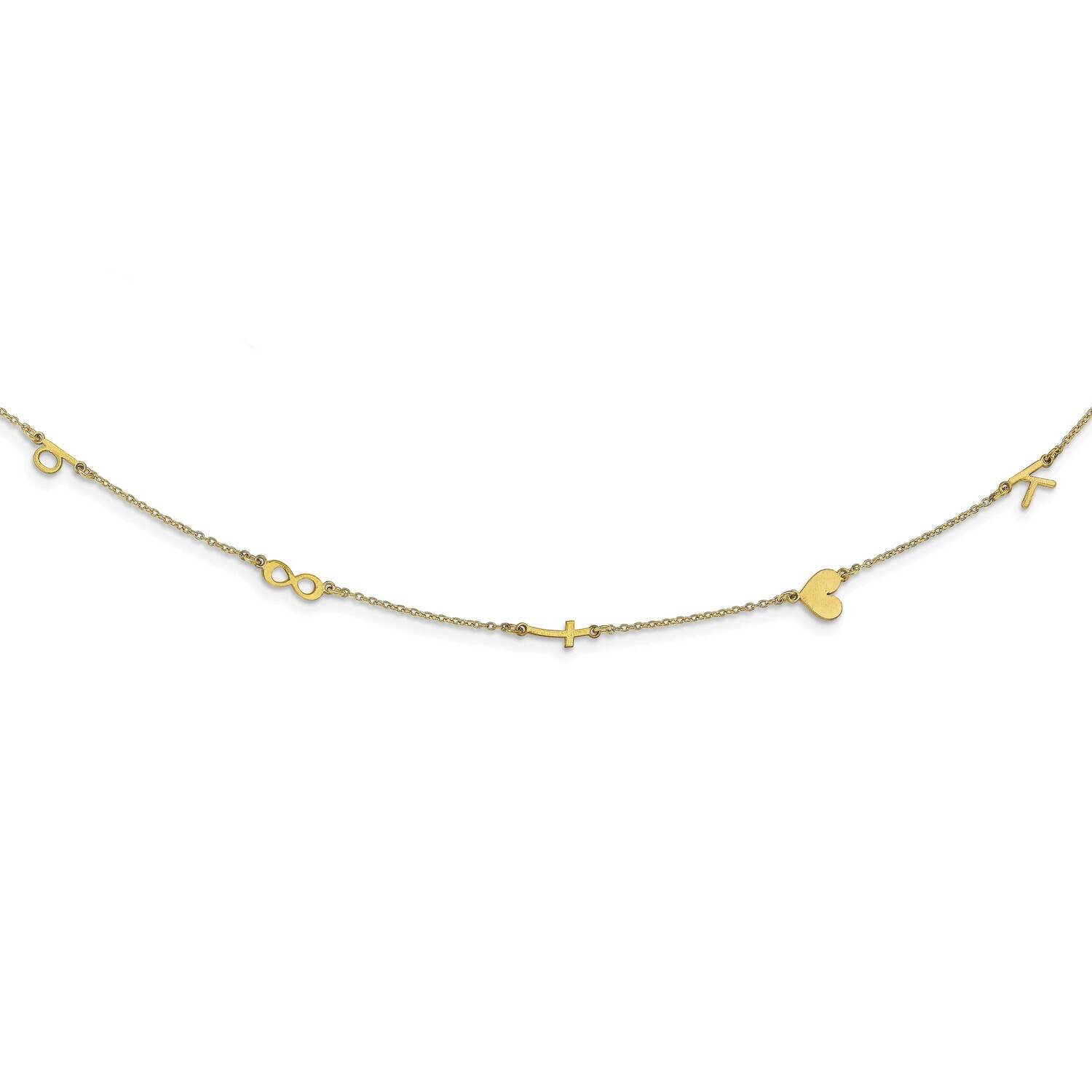 5 Initial/Symbol Necklace 10k Gold 10XNA1290Y, MPN: 10XNA1290Y, 196904158685