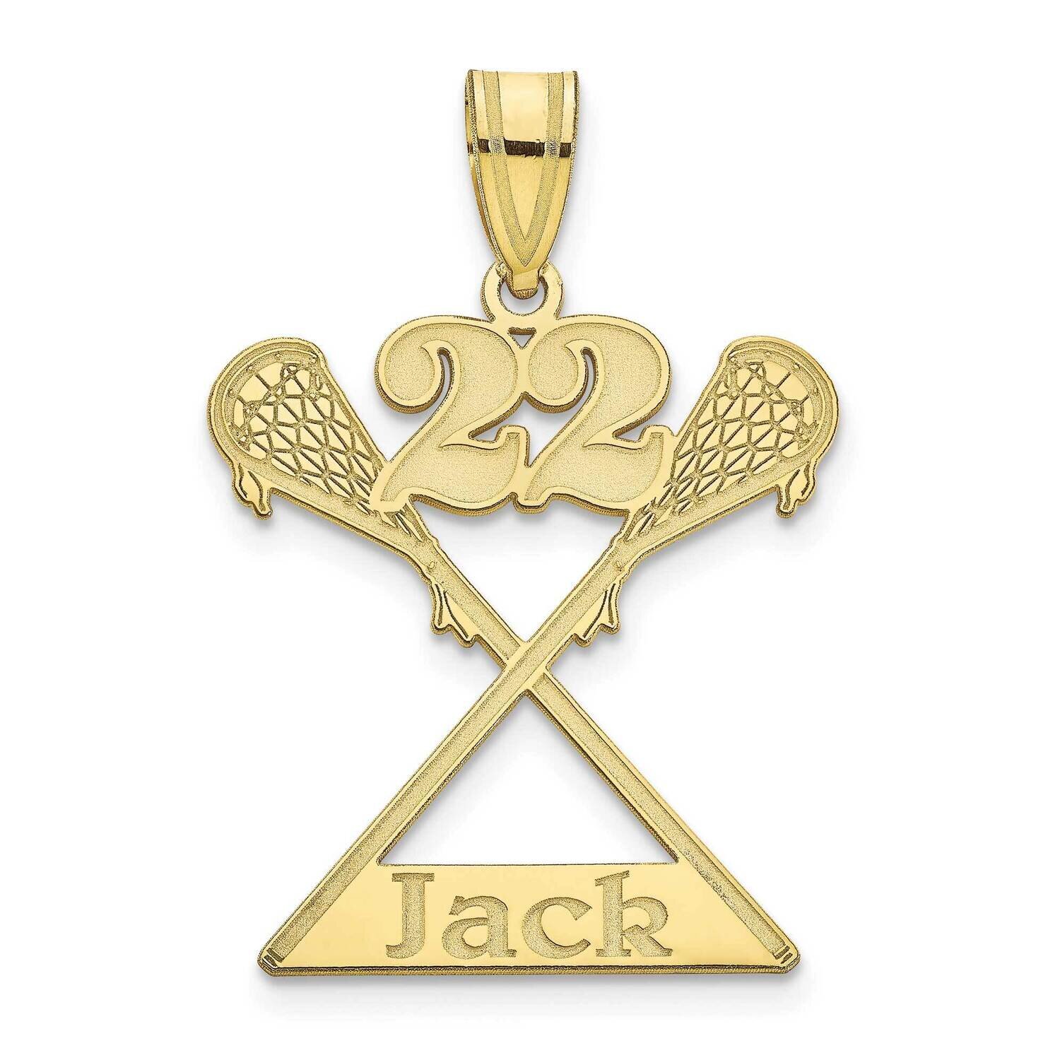 Personalized Lacrosse Pendant 10k Gold 10XNA1292Y, MPN: 10XNA1292Y,