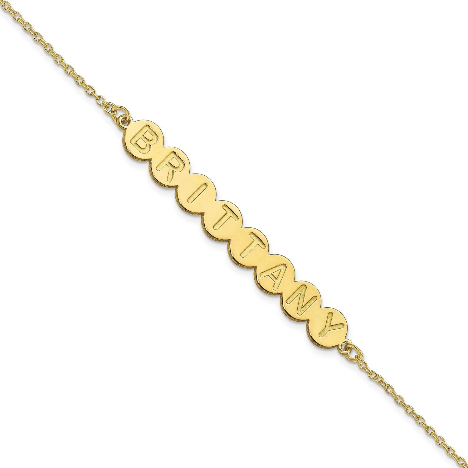 8 Letter Bubble Bracelet 7.5 Inch 10k Gold 10XNA1309Y, MPN: 10XNA1309Y, 196904159934