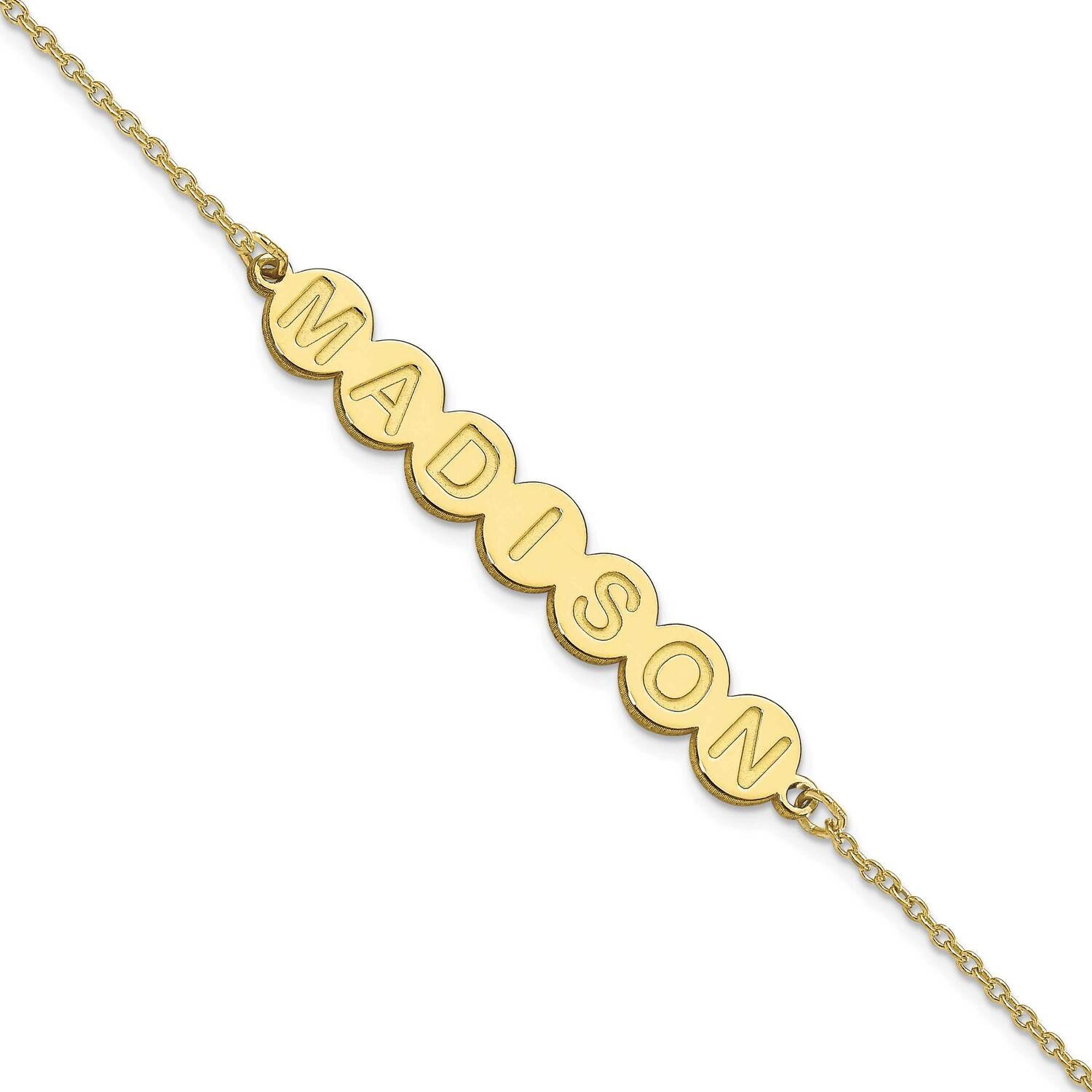 7 Letter Bubble Bracelet 7.5 Inch 10k Gold 10XNA1310Y, MPN: 10XNA1310Y, 196904159927
